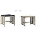 Miniatyrbillede 8 af 11: vidaXL haveskamler 4 stk. med hynder 41x41x36 cm polyrattan lysegrå