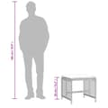 Miniatyrbillede 11 af 11: vidaXL haveskamler 4 stk. med hynder 41x41x36 cm polyrattan lysegrå