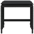 Miniatyrbillede 6 af 11: vidaXL haveskammel med hynder 4 stk. 41x41x36 cm polyrattan sort