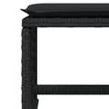 Miniatyrbillede 9 af 11: vidaXL haveskammel med hynder 4 stk. 41x41x36 cm polyrattan sort