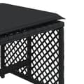 Miniatyrbillede 10 af 11: vidaXL haveskammel med hynder 4 stk. 41x41x36 cm polyrattan sort