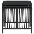 Miniatyrbillede 7 af 11: vidaXL haveskammel med hynder 4 stk. 41x41x36 cm polyrattan sort