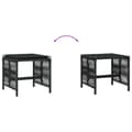Miniatyrbillede 8 af 11: vidaXL haveskammel med hynder 4 stk. 41x41x36 cm polyrattan sort