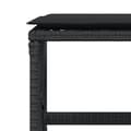 Miniatyrbillede 9 af 11: vidaXL haveskammel med hynder 4 stk. 41x41x36 cm polyrattan sort