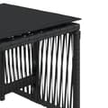 Miniatyrbillede 10 af 11: vidaXL haveskammel med hynder 4 stk. 41x41x36 cm polyrattan sort