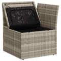 Miniatyrbillede 10 af 11: vidaXL hjørnemodul til havesofa med hynder polyrattan lysegrå