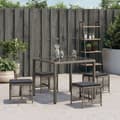 Miniatyrbillede 4 af 11: vidaXL haveskamler 4 stk. med hynder 41x41x36 cm polyrattan grå