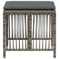 Miniatyrbillede 7 af 11: vidaXL haveskamler 4 stk. med hynder 41x41x36 cm polyrattan grå