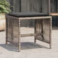 Miniatyrbillede 2 af 11: vidaXL haveskamler 4 stk. med hynder 41x41x36 cm polyrattan grå