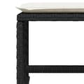 Miniatyrbillede 9 af 11: vidaXL haveskammel med hynder 4 stk. 41x41x36 cm polyrattan sort