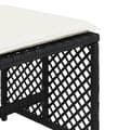 Miniatyrbillede 10 af 11: vidaXL haveskammel med hynder 4 stk. 41x41x36 cm polyrattan sort