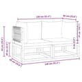 Miniatyrbillede 10 af 11: vidaXL hjørnemoduler til havesofa 2 stk. med hynder massivt akacietræ