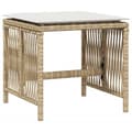 Miniatyrbillede 5 af 11: vidaXL haveskamler 4 stk. med hynder 41x41x36 cm polyrattan beige