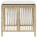 Miniatyrbillede 7 af 11: vidaXL haveskamler 4 stk. med hynder 41x41x36 cm polyrattan beige