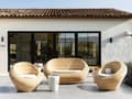 Miniatyrbilde 4 av 11: Hagesofa i Naturrotting med Sittepute Beige 2 Seter Innendørs Utendørs Boho Style