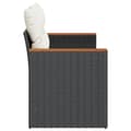 Miniatyrbild 5 av 11: Trädgårdssoffa 2-sits med dynor konstrotting svart