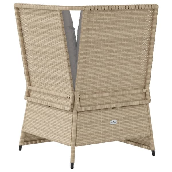 Soffa hörnsektion för trädgården med dynor beige konstrotting