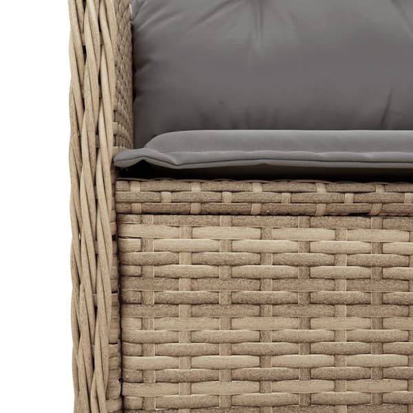 Soffa hörnsektion för trädgården med dynor beige konstrotting
