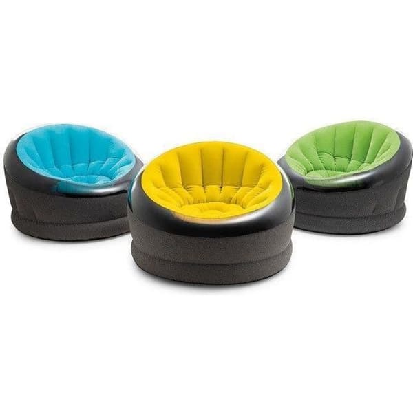 Uppblåsbar fåtölj - Intex Jazzy - Gul - 1 person - Utomhus - Tyg