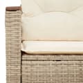 Miniatyrbild 7 av 11: Trädgårdssoffa 2-sits med dynor konstrotting beige