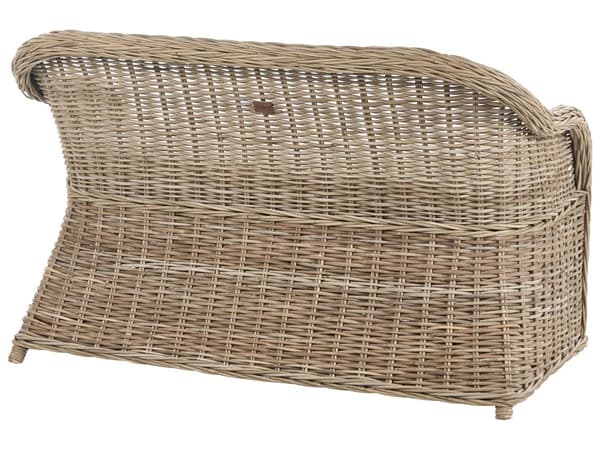 Havesofa Natur Rattan 2-personers 141 cm Off-white hynder Boheme-stil Indendørs og udendørs brug Havemøbler