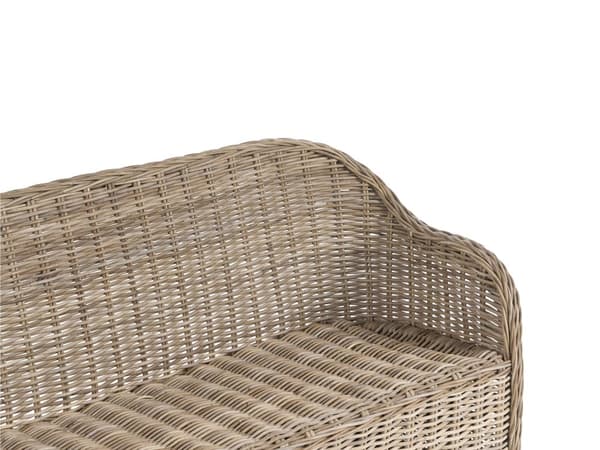 Havesofa Natur Rattan 2-personers 141 cm Off-white hynder Boheme-stil Indendørs og udendørs brug Havemøbler