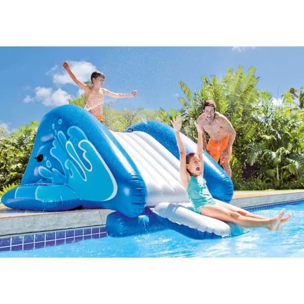 Intex uppblåsbar vattenrutschkana Kool Splash Blå