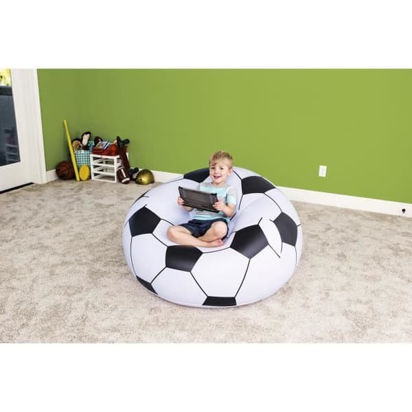 Uppblåsbar sittsäcksstol Fotbollsboll - BESTWAY - Up In Over - För barn - Svart och vit