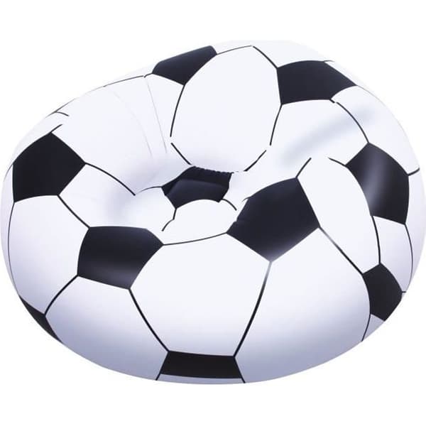 Uppblåsbar sittsäcksstol Fotbollsboll - BESTWAY - Up In Over - För barn - Svart och vit