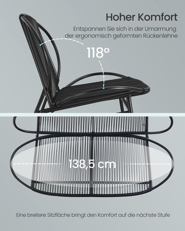 Havesofa fra Pe Rattan 70 x 138,5 x 79 cm