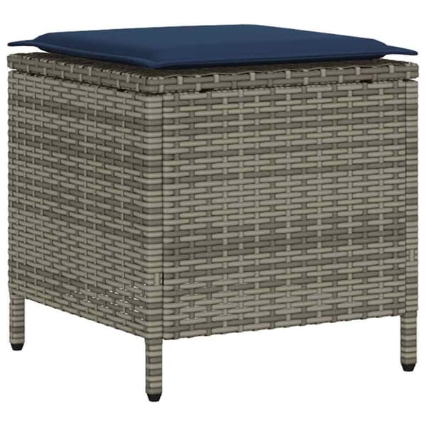 vidaXL sofasæt til haven 4 dele med hynder polyrattan grå