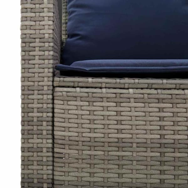 vidaXL sofasæt til haven 4 dele med hynder polyrattan grå