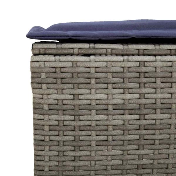 vidaXL sofasæt til haven 4 dele med hynder polyrattan grå