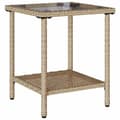 Miniatyrbillede 7 af 11: vidaXL havesofa med bord og hynder L-formet polyrattan beige
