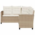 Miniatyrbillede 8 af 11: vidaXL havesofa med bord og hynder L-formet polyrattan beige
