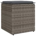 Miniatyrbillede 5 af 11: vidaXL havestole med hynder 2 stk. 40x40x43 cm polyrattan grå