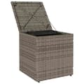 Miniatyrbillede 6 af 11: vidaXL havestole med hynder 2 stk. 40x40x43 cm polyrattan grå