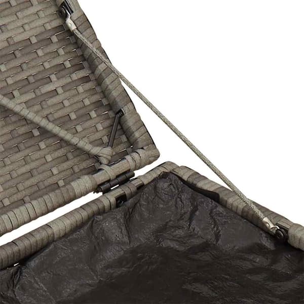 vidaXL havestole med hynder 2 stk. 40x40x43 cm polyrattan grå