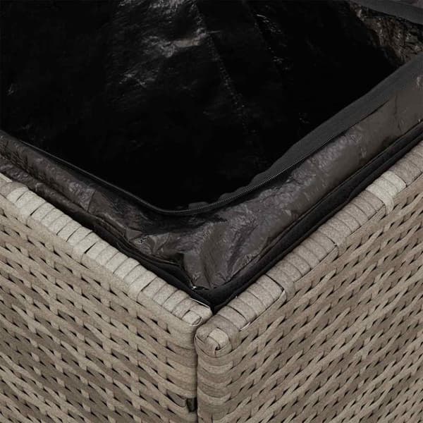 vidaXL havestole med hynder 2 stk. 40x40x43 cm polyrattan grå
