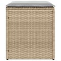 Miniatyrbillede 7 af 11: vidaXL havestole med hynder 2 stk. 40x40x43 cm polyrattan beige