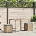 Miniatyrbillede 2 af 11: vidaXL havestole med hynder 2 stk. 40x40x43 cm polyrattan beige