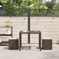 Miniatyrbillede 3 af 11: vidaXL havestole med hynder 2 stk. 40x40x43 cm polyrattan brun
