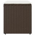 Miniatyrbillede 4 af 11: vidaXL havestole med hynder 2 stk. 40x40x43 cm polyrattan brun