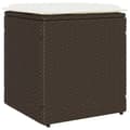 Miniatyrbillede 5 af 11: vidaXL havestole med hynder 2 stk. 40x40x43 cm polyrattan brun