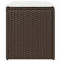 Miniatyrbillede 7 af 11: vidaXL havestole med hynder 2 stk. 40x40x43 cm polyrattan brun