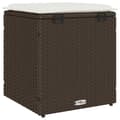 Miniatyrbillede 8 af 11: vidaXL havestole med hynder 2 stk. 40x40x43 cm polyrattan brun
