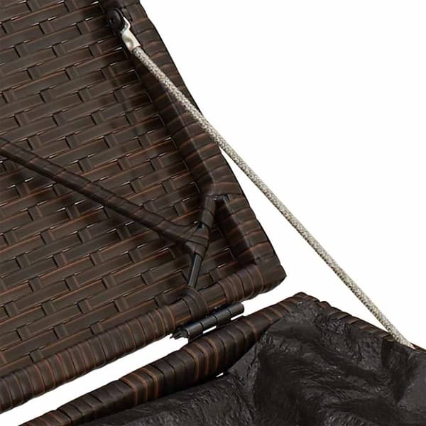 vidaXL havestole med hynder 2 stk. 40x40x43 cm polyrattan brun
