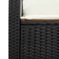 Miniatyrbillede 10 af 11: vidaXL 2-personers sofa med hynder og bord polyrattan sort