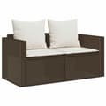 Miniatyrbillede 6 af 11: vidaXL sofasæt til haven 5 dele med hynder stabelbar polyrattan brun