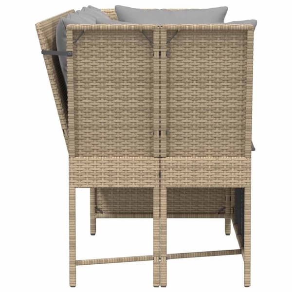 vidaXL havesofa med hynder polyrattan beige